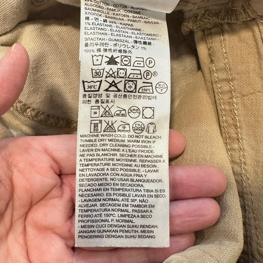 Levi's 510 Skinny Jeans Mens 38x30 (29)‎ Khaki Tan Stretch Denim Tapered Leg